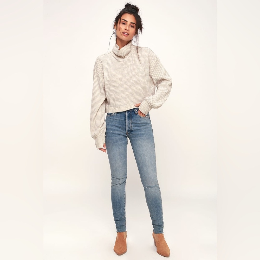 Free People BK Turtleneck Long Sleeve Top - M